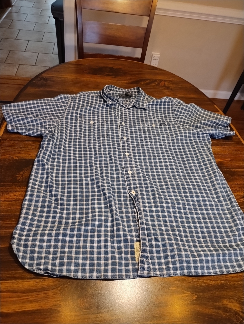 Polo By Ralph Lauren Short Sleeve Blue Check Button Front Shirt XXL / TTG